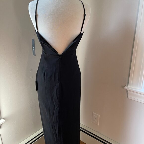 Lulus Sleeveless Black Ruched Maxi Dress Size Small - Picture 2 of 7